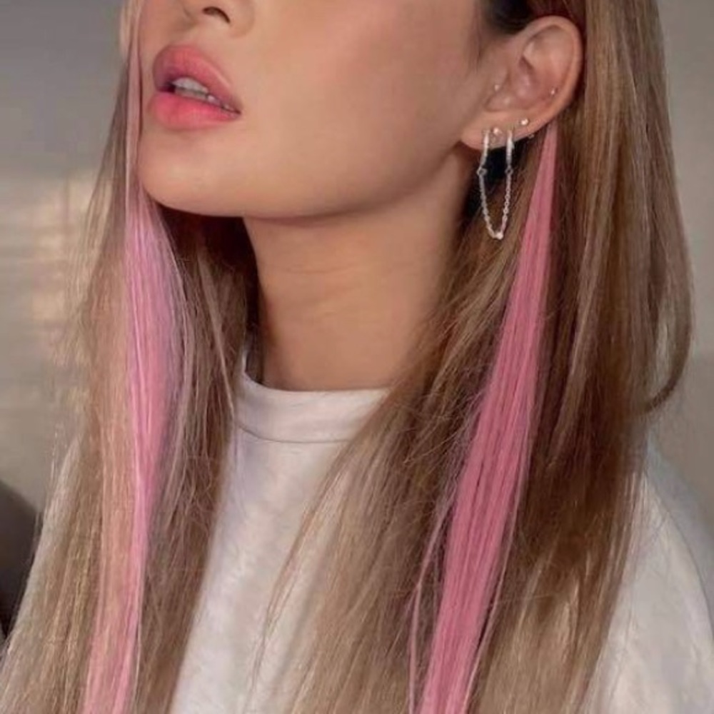 Pink clip in extension highlights from INH